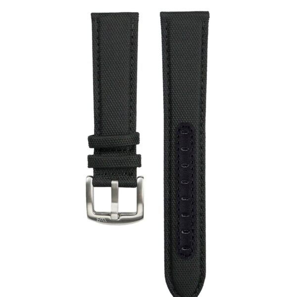 Premium Sailcloth Watch Strap - Black | WB Original