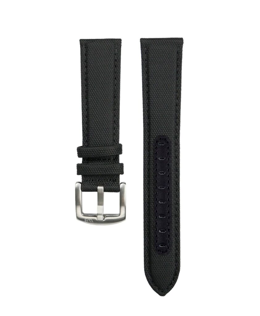 Premium Sailcloth Watch Strap - Black | WB Original