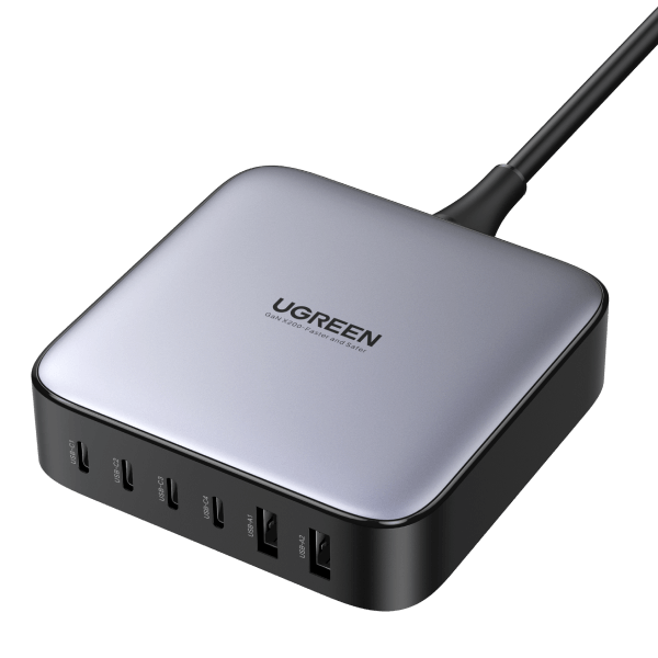 UGREEN Nexode 200W USB C GaN Charger-6 Ports Desktop Charger